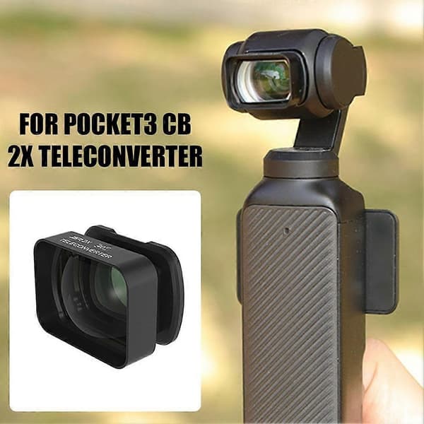 2X forstørrelseslinse til Pocket 3, teleobjektiv til langdistancefotografering