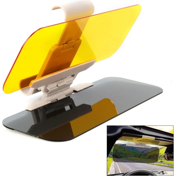 Bil solskærmsforlænger - 2 i 1 anti-refleks bil solskærm, bil side vindskærm solskærm, bil anti-genskin solskærm z