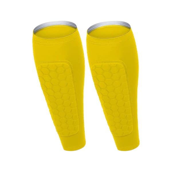 Fodboldbenskinner - med bikagepuder - til fodbold Yellow