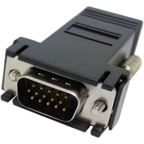 CY VGA RGB 15-stiftshane till Lan Cat5 Cat5e RJ45 Ethernet honadapter Svart RJ45 to VGA RJ45 to VGA
