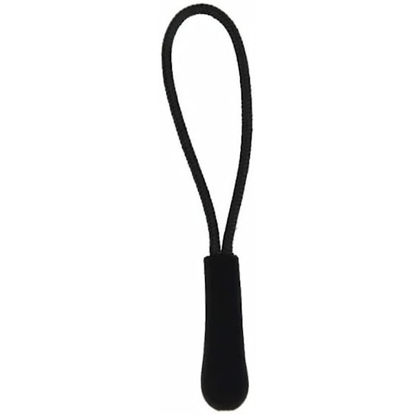 Holdbar Nylon Snor Trækker Lynlås Anti Slip Gripper Forlængelse Lynlås Tag Udskiftning Sort 100stk
