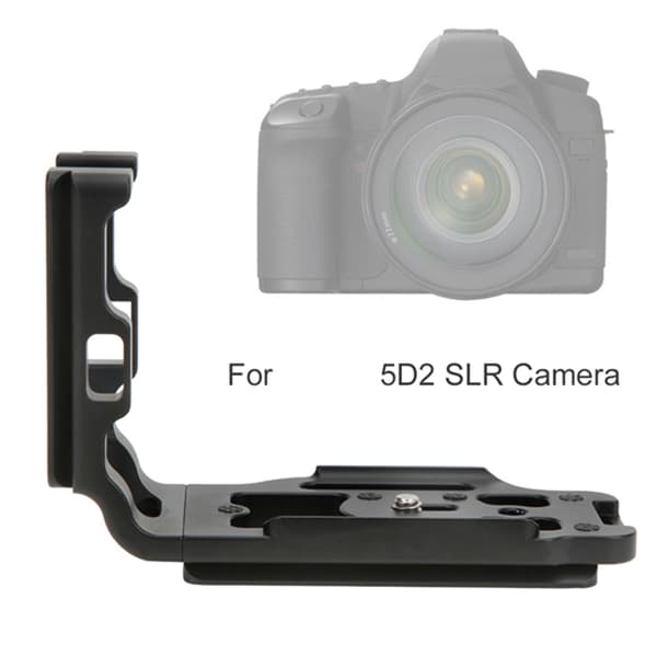 L-formet quick release-plade i aluminiumslegering til Canon 5D2 spejlreflekskamera