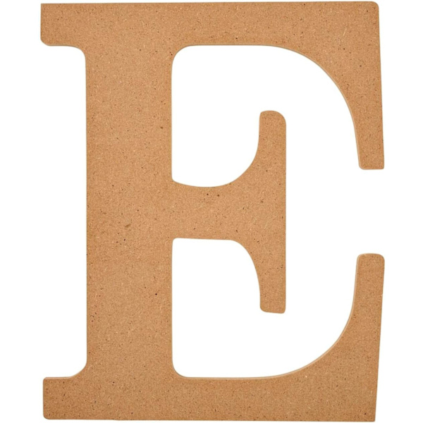 8\" Ubehandlet trebokstaver for kunst og håndverk, DIY-personaliseringsett, modeller 63584 og 63599 E + Letter 63599 8 inch