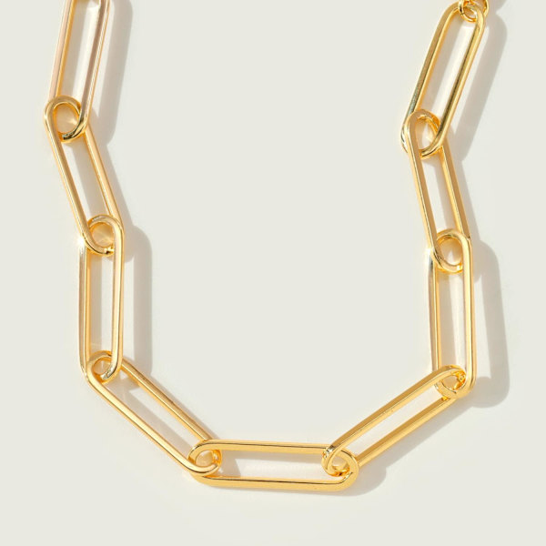 Armband för kvinnor 14K guldpläterad delikat kedja enkelt smycke sött för flickor Paperclip Chain S 2 Layer Satellite Chain
