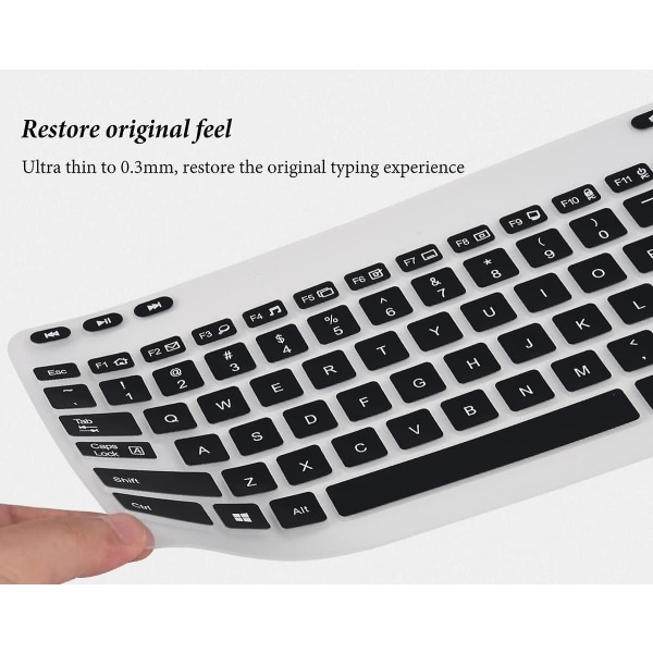 Tastaturdæksel til Logitech K360 Wireless Desktop Keyboard, Logitech Mk360 Keyboard Protector, Logitech Mk360 K360 Keyboard Accessories-sort