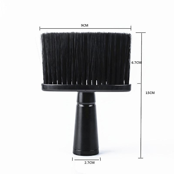 Barberbørste, blød nakkebørste til salon, frisørbørste til nakke, hårstyling rengøringsværktøj til frisører, salon, barber (1 stk., sort)