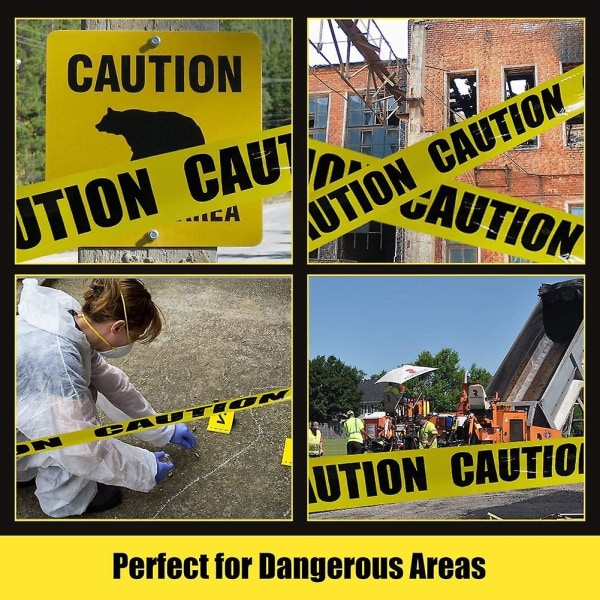 1 bit varningstejp, varningstejp Golvmarkeringstejp, gul och svart markeringstejp Halloween/farligt område dekorationstejp (4,8 cm X 25 m)