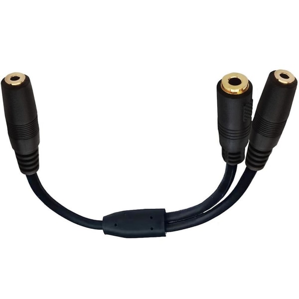 Headset Splitter Adapter 3,5 mm/2,5 mm hona till dubbla hona hörlurar Y splitter