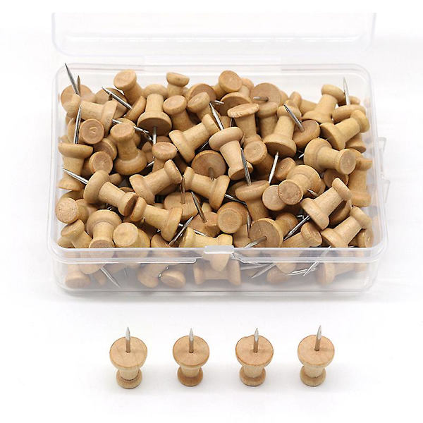 100 stk. Tre Push Pins Tegne Pins For Kork Tavle Tre Push Pins x