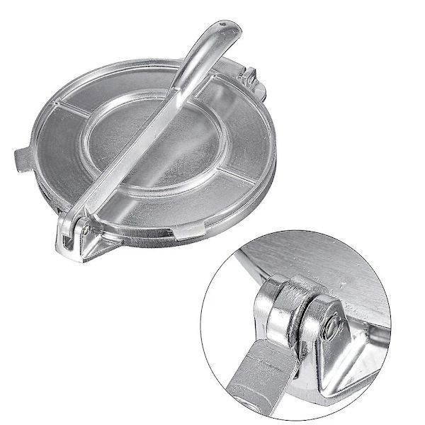 Aluminium rustfrit pandekagepresse (diameter 20cm), manuel grøn løg pandekage æg pandekage, tortilla presse dej pandekage maskine