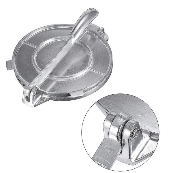Aluminium rustfritt stål pannekakepresse (diameter 20cm), manuell grønn løk pannekake egg pannekake, tortilla presse røre pannekake maskin