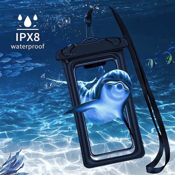 Ipx8 vandtæt telefontaske, universelle vandtætte telefontasker op til 7 tommer, Iphone 14/13/12/11 Mini Plus Pro Max Xs Xr X Se, Samsung S22 S20 Fe A52, R