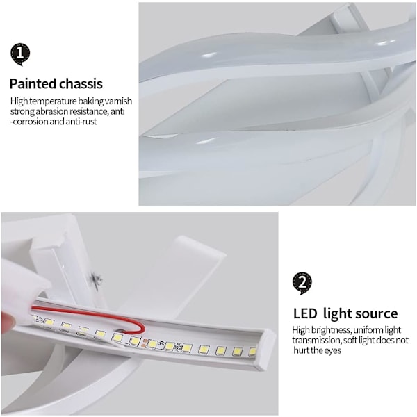Led vägglampor inomhus 22W, vit modern enkel kreativt Led spiral vägglampa, akryl vägglampa, 6000K kall vit vägglampor för sovrum