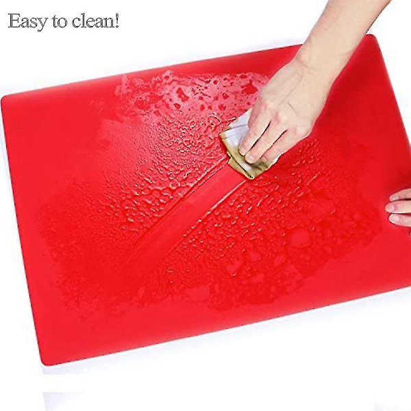 Silikone Måtte, Silikone Bagemåtte, Non-stick Non-slip Bagemåtte Dejmåtte, Rulle Måtte Arbejdsmåtte Med Mål 60 X 40 Cm Til Fondant Kage Pizza