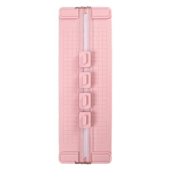 Multifunksjonell papirkutter – med fals- og perforeringsblader – for kort Pink
