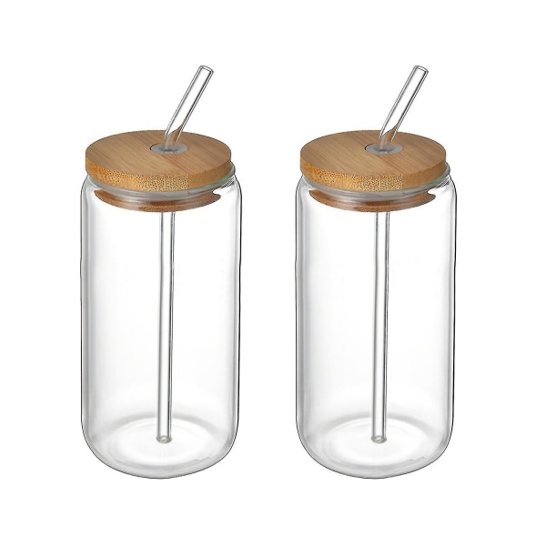 CAN muotoinen lasimaito kahvikuppi Cola CAN Cup läpinäkyvä kestävä, 2kpl