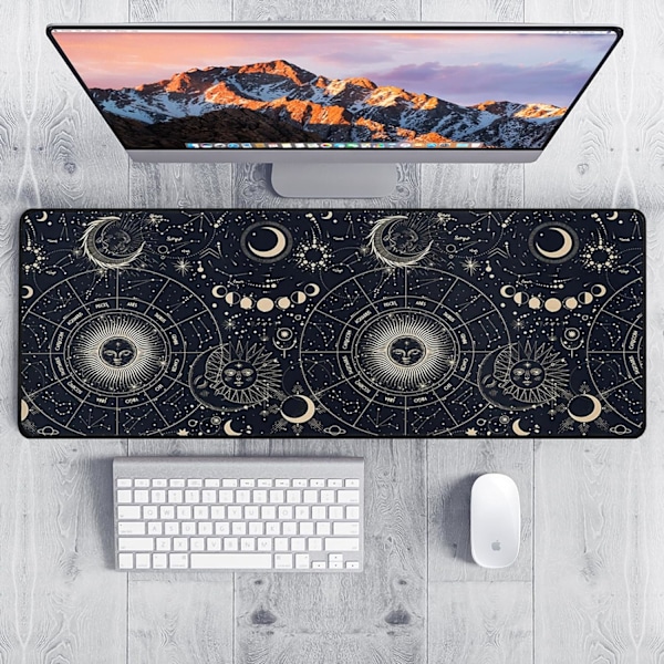 Musematte Gaming Stor Skrivebordsmatte (31,5 x 11,8 x 0,12 tommer) Vaskbar Musematte Bærbar PC-Skrivebordsmatte, Japansk Musematte med Sklisikker Gummibase, Utvid mouse pad Y17 XL