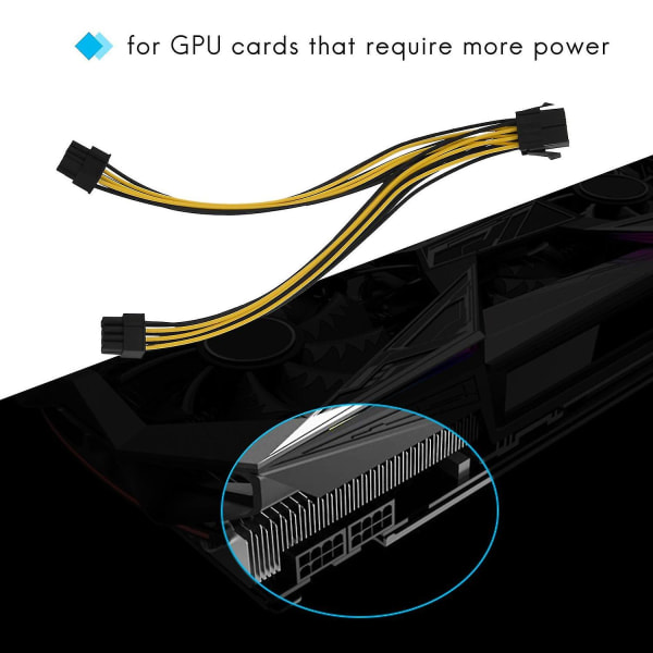 5-pak Pci-e 8pin til 2x 8 Pin (6+2) Splitterkabel for Pcie Pci Ima Y - Splitt