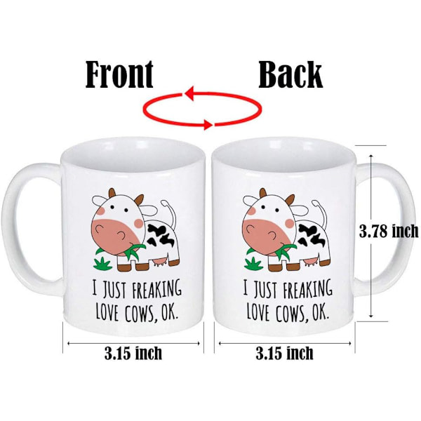 Ku Kaffe Krus, Jeg Elsker Bare Ku, Ok Keramisk Tekopp Kawaii Ku Trykk Krus Gave til Kvinner Hennes Jenter Mor (Ku) Cow