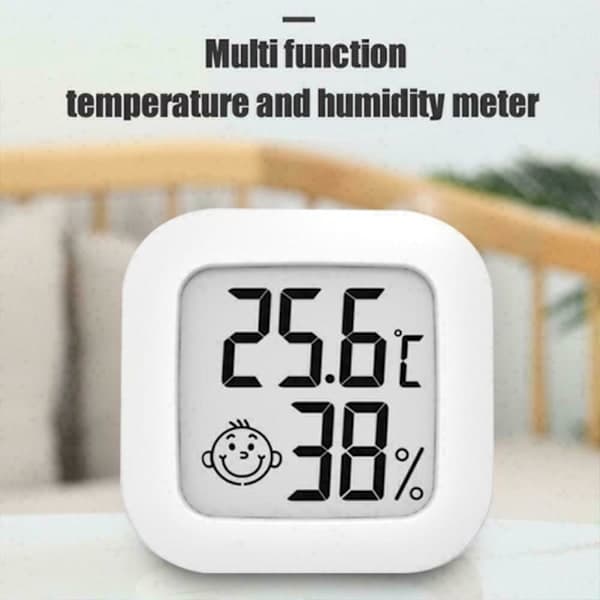 Digital LCD indendørs hygrometer termometer fugtighedsmåler rum