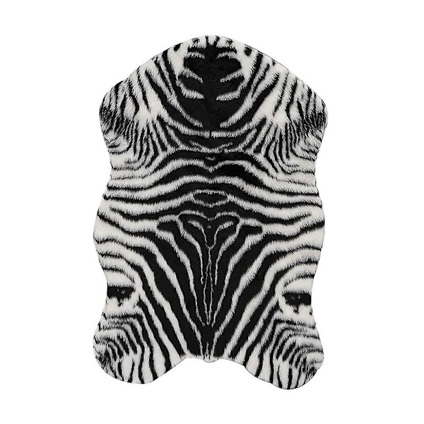 Dörrmatta inomhus med djurmotiv, matta inomhus, konstgjord hudmatta, zebra golvmatta