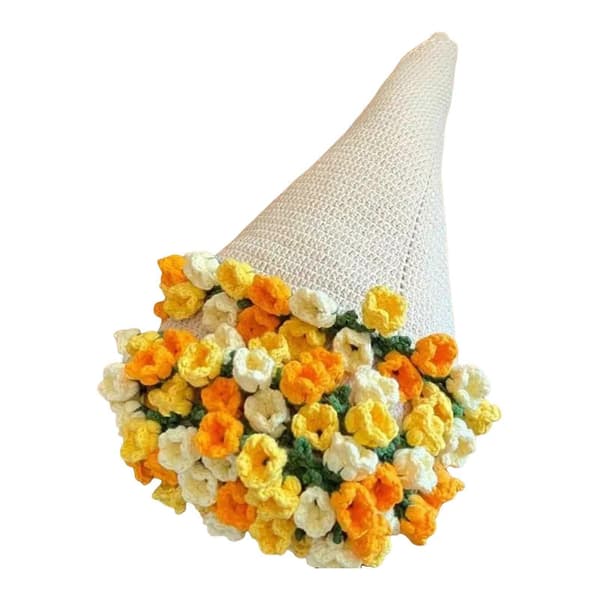 Blomstertæppe Hæklesæt Rosebuket Tæppe DIY Sæt Hæklet Buket Plaid Håndværkssæt B