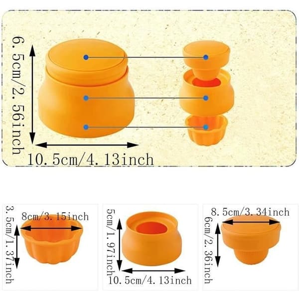 Sushiform - Ej angivet - 2 delar - PP-plast - Orange - 10,5 cm