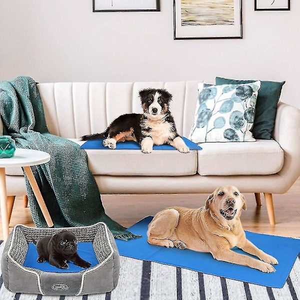 Køleunderlag til hunde og katte (40 * 50 cm), køleunderlag til hunde og katte med ikke-giftig gel, selv-kølende pude, kølehundetæppe, kold gelpude til katte A