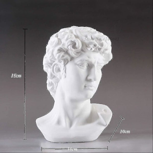 Grekisk mytologi David huvud byst staty mini Europa Michelangelo heminredning