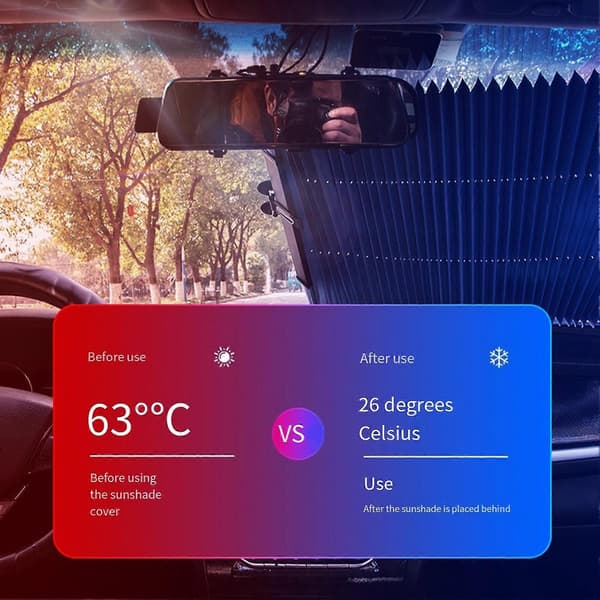 Automatisk vindusdeksel – blokkerer UV og sammenleggbart – for biler og SUV-er L
