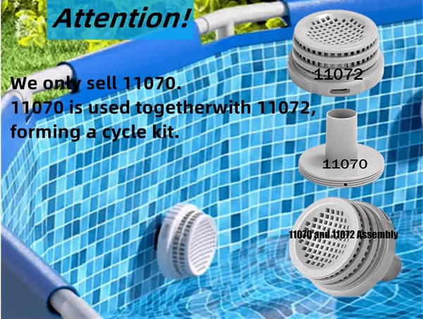 2-pak poolsi-forbindelse 11070 til Intex pools - 1-1/4\" indløbsforbindelse kompatibel med 11072 & modeller 26005E 25022E (sæt med 2)