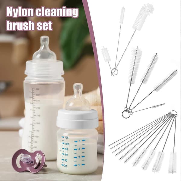 Monikokoinen pullonpuhdistusharja - juoma-astioille 12pcs