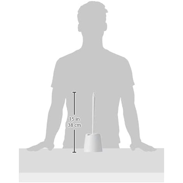 Toalettborste WC-Standard, Polypropylen, Vit, One Size