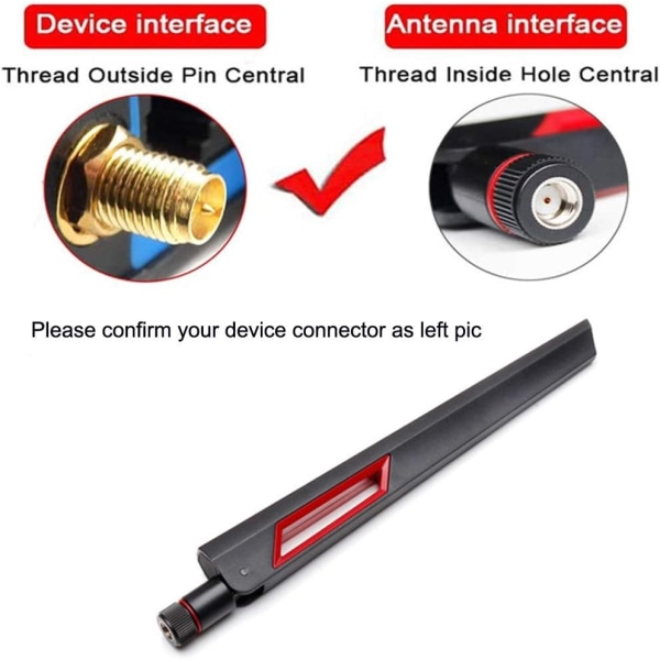 WiFi-antenn Dubbelband 2,4 GHz 5,8 GHz 10 DBI RP-SMA Router för PCI-E WiFi-nätverkskort USB Trådlös adapter Säkerhets-IP-kamera och ASUS RT-AC68u