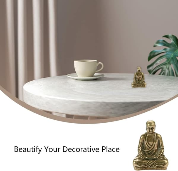 Buddha-statyer Mini Solid Copper Buddha-statyer Ksitigarbha för fred och buddhism Buddha-staty