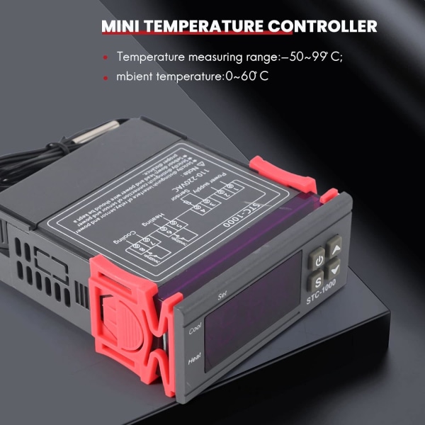 220V Digital Temperaturregulator Termostat Regulator+Sensor Probe