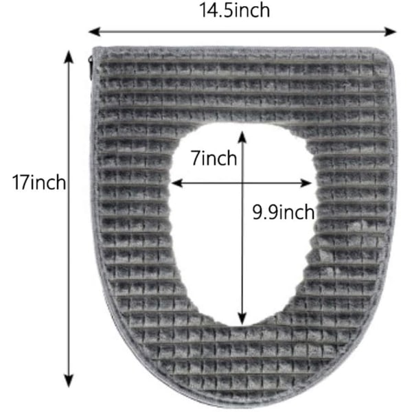 Mjuk cover för badrum - Toalettsitsdyna Tvättbar och bekväma cover , passar de flesta storlekar toalettlock för badrum