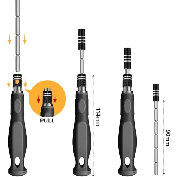 Skruvmejselset, 32 i 1 minisets, 30 st precisionsset med förvaringslåda, bärbar liten för glasögon, iPhone, bärbar dator, PC, klocka, presenter män