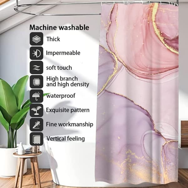 Duschdraperi, polyester badrumsdraperier duschdraperier bevis resistenta bad draperier, 71x71in