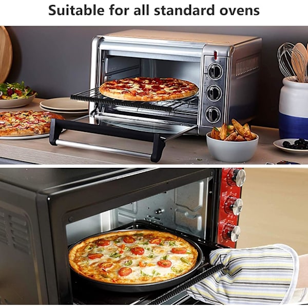 4-pack ugnsgalleriskydd, värmebeständiga silikonskydd för ugnsgaller (svart) Black