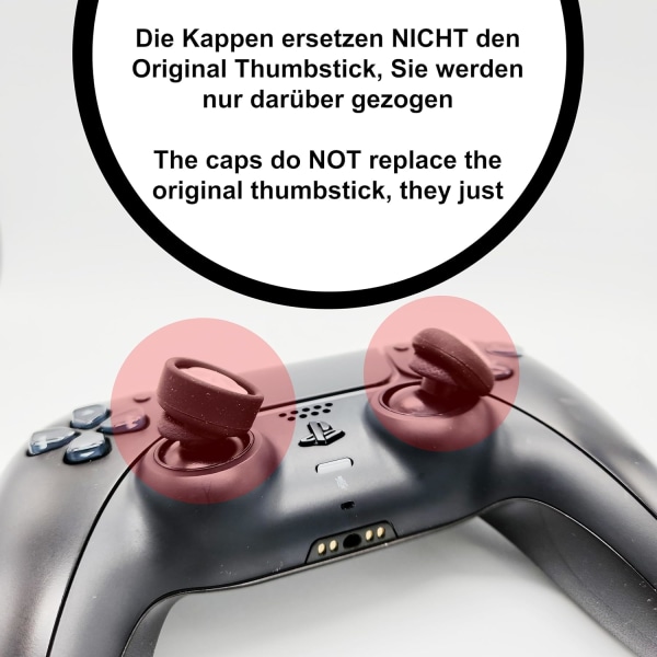 4 x Skull Caps Tumgrepp PS4 PS5 Tillbehör för Playstation 5 Controller PS5 Controller Stick