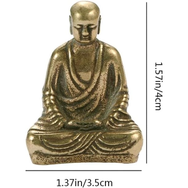 Buddha-statyer Mini Solid Copper Buddha-statyer Ksitigarbha för fred och buddhism Buddha-staty