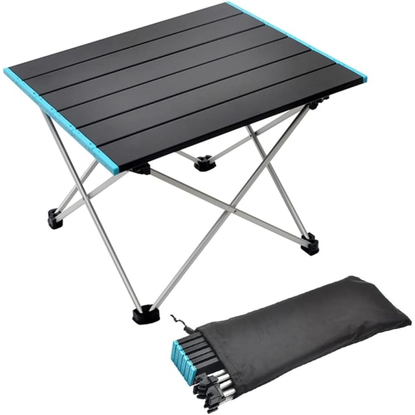 Fällbart campingbord, aluminiumlegering Bärbart hopfällt strandbord Picknickbord Utomhus dryckeshållare med bärväska