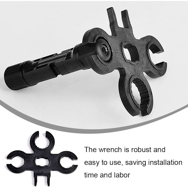 Solpanelnyckel Solid Disconnect Spanner Hållbar kabelanslutningsspanner för solpanelmontering