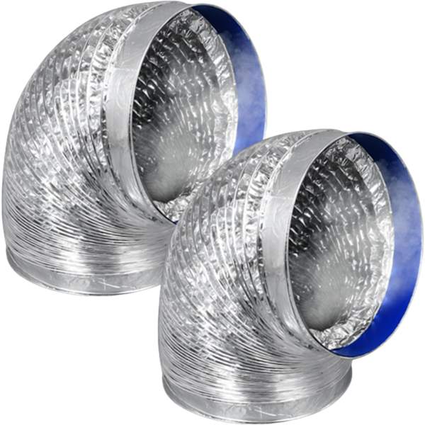 2 st torktumlarslangar torktumlarventilslang 150 cm 18 cm flexibel flamskyddad torktumlarledning låg ljud teleskopisk