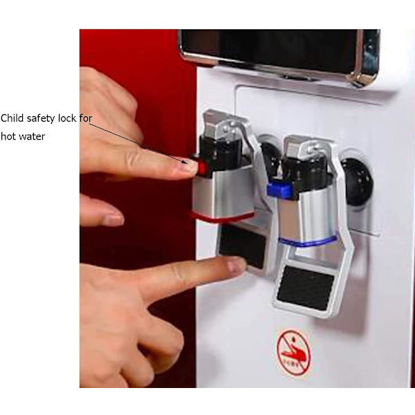 2-pack kylare kran kylare kran ersättningsdelar, röd och blå vattenkylare kran plast vatten dispenser