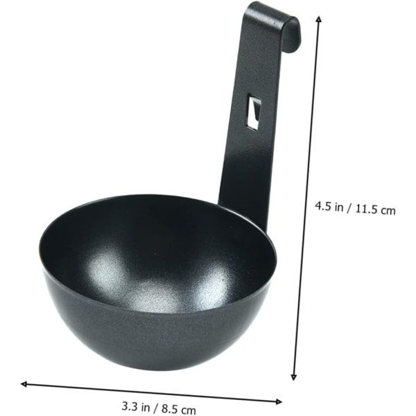 Pocherade äggkoppar 2 st äggkokare mikrovågsugn köksredskap äggångare svart rostfritt stål pocherat ägg