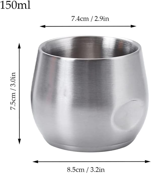 Rostfritt stål mugg för barn (Silver, 150 ml) 1 st