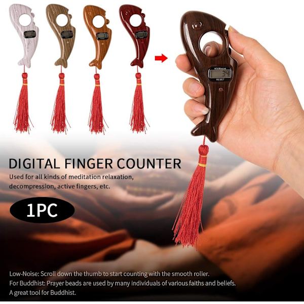 Digital finger räknare Buddha pärlor elektronisk display finger räknare, hand räknare räkning