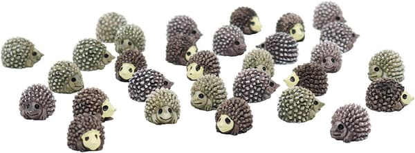 30 st Mini Igelkott Figurer, Miniatyr Moss Landskap DIY Trädgårdsdekor